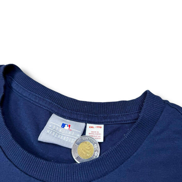 MLB New York Yankees T-Shirt Navy Blue XXL Official Genuine Merchandise Big Logo - Picture 4 of 7